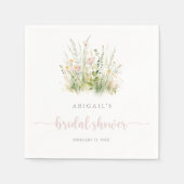 Greenery Boho Wildblume Brautparty Napkins Serviette (Vorderseite)