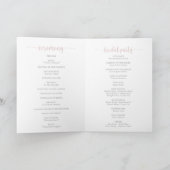 Greenery Boho Wildblume Folded Wedding Programm (Innenseite)