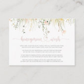 Greenery Boho Wildblume Honeymoon Wish Begleitkarte (Vorderseite)