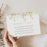 Greenery Boho Wildblume Honeymoon Wish