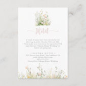 Greenery Boho Wildblume Hotel Einschließungskarte Begleitkarte (Vorderseite)