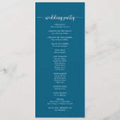 Greenery Boho Wildblume Navy Hochzeitsprogramm Programm (Rückseite)