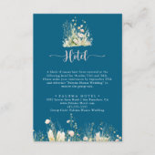 Greenery Boho Wildblume Navy Hotel Enclosure Card Begleitkarte (Vorderseite)