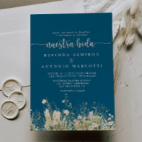 Greenery Boho Wildblume Navy Nuestra Boda Wedding