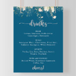 Greenery Boho Wildblume Navy Wedding Drinks Menü Poster<br><div class="desc">Dieses grüne Boho Wildblume Marina Hochzeitsgetränke Menü Poster ist perfekt für eine rustikale Hochzeit. Die Wildblumen sind in rosa,  rot,  gelb und weiß gehalten und in eleganten Bouquets gehalten.</div>