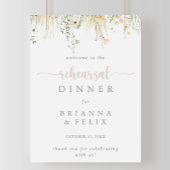 Greenery Boho Wildblume Probe Dinner Willkommen Poster