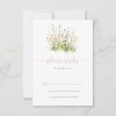 Greenery Boho Wildblume UAWG RSVP Karte (Vorderseite)