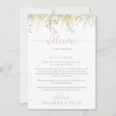 Greenery Boho Wildblume Wedding Begrüßungsbrief (Vorderseite)