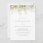 Greenery Boho Wildblume Wedding Brunch Einladung (Vorderseite)
