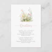 Greenery Boho Wildblume Wedding Directions Begleitkarte (Vorderseite)