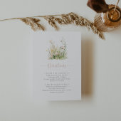 Greenery Boho Wildblume Wedding Directions Begleitkarte