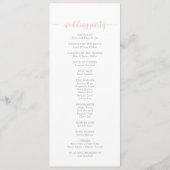 Greenery Boho Wildblume Wedding Program Programm (Rückseite)
