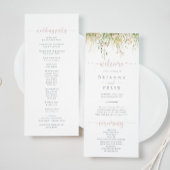 Greenery Boho Wildblume Wedding Program Programm
