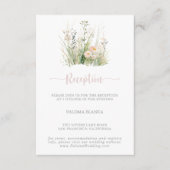 Greenery Boho Wildblume Wedding Reception Begleitkarte (Vorderseite)