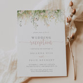 Greenery Boho Wildblume Wedding Reception Einladung