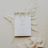 Greenery Boho Wildblume Wedding Save The Date