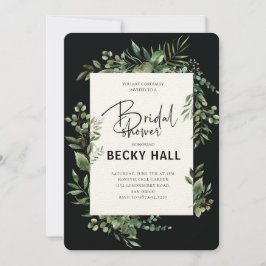 Greenery Border Bridal Shower Invitation Einladung