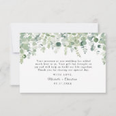  Greenery Botanic Eucaliptus Wedding Vielen Dank  Dankeskarte (Rückseite)