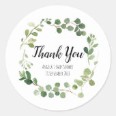Greenery Botanical Danke Sticker (Vorderseite)