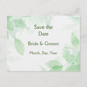 Greenery Botanical Foliage Save the Date Ankündigungspostkarte