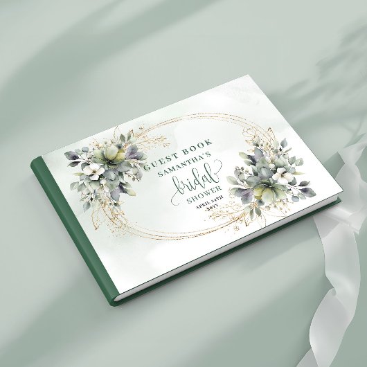 Greenery Botanical Gold Hochzeitsgästebuch Gästebuch