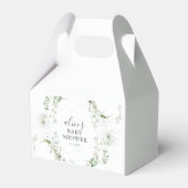 Greenery Botanical Wreath Script Baby Shower Geschenkschachtel (Vorderseite)