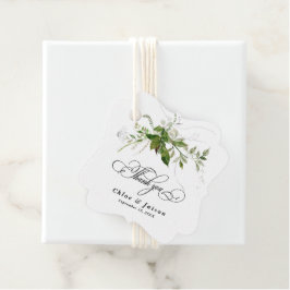 Greenery Botanicals Chic Elegant Hochzeit Geschenkanhänger