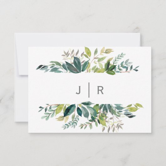 Greenery Bouquet Save the Date Card (Rückseite)