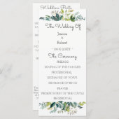 Greenery Bouquet Wedding Program Programm (Vorne/Hinten)