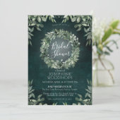 Greenery Bouquet Wedding Suite Einladung (Stehend Vorderseite)