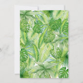 Greenery Boy Dinosaur Babydusche Einladung (Rückseite)