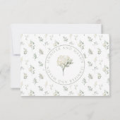 Greenery Bräutigam Monogramm Hochzeit RSVP Karten (Rückseite)
