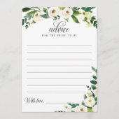 Greenery Brautparty Advice Card for Bride-to-be Karte (Vorderseite)