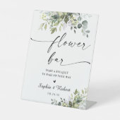 Greenery Brautparty Blume Bar Sign Sockelschild (Vorderseite)