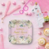 Greenery Brautparty Blush Gold Engagement Party Pappteller (Party)