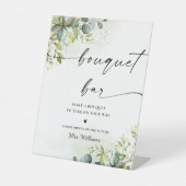 Greenery Brautparty Bouquet Bar Sign Sockelschild (Vorderseite)