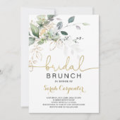 Greenery Brautparty Brunch Einladung (Vorderseite)