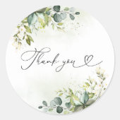Greenery Brautparty Classic Round Aufkleber (Vorderseite)