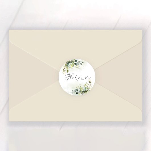 Greenery Brautparty Classic Round Aufkleber