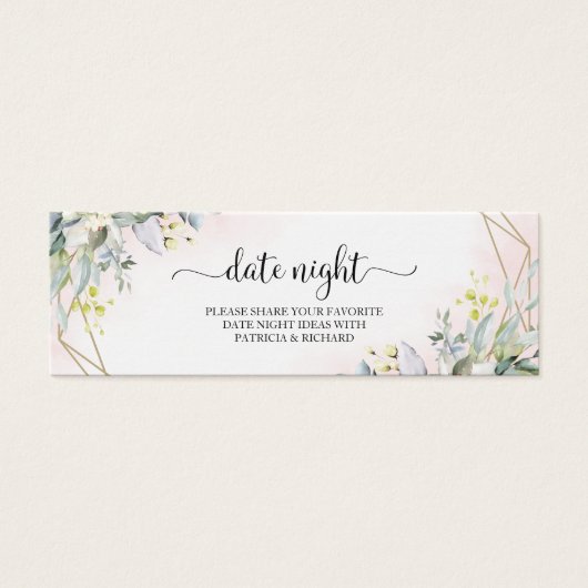 Greenery Brautparty Date Night Jar Cards (Vorderseite)
