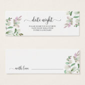 Greenery Brautparty Date Night Jar Cards (Vorne & Hinten)