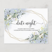 Greenery Brautparty Date Night Jar Cards (Vorderseite)