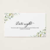 Greenery Brautparty Date Night Jar Cards (Vorderseite)