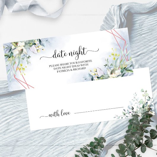 Greenery Brautparty Date Night Jar Cards