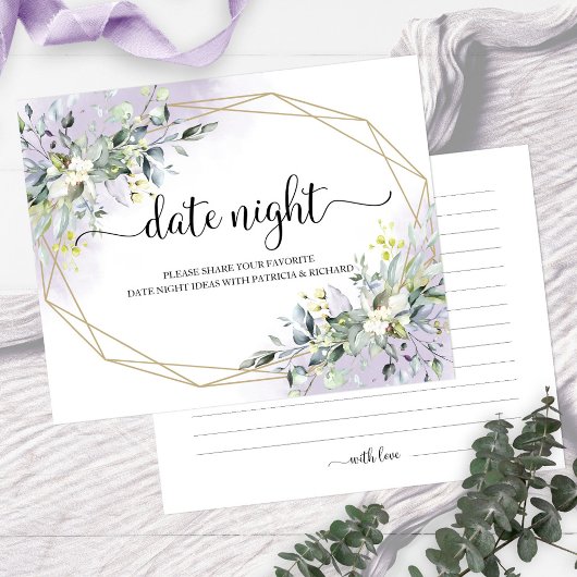 Greenery Brautparty Date Night Jar Cards