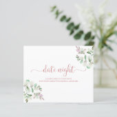 Greenery Brautparty Date Night Jar Cards (Stehend Vorderseite)