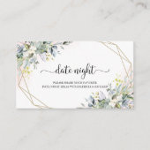 Greenery Brautparty Date Night Jar Cards Begleitkarte (Vorderseite)