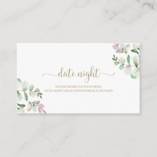 Greenery Brautparty Date Night Jar Cards Begleitkarte