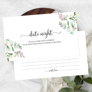 Greenery Brautparty Date Night Jar Cards Begleitkarte