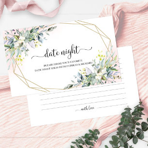 Greenery Brautparty Date Night Jar Cards Begleitkarte